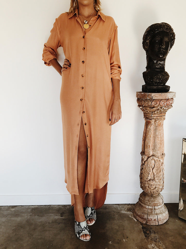 The Vetiver Collection | Avalon Maxi Shirt Dress