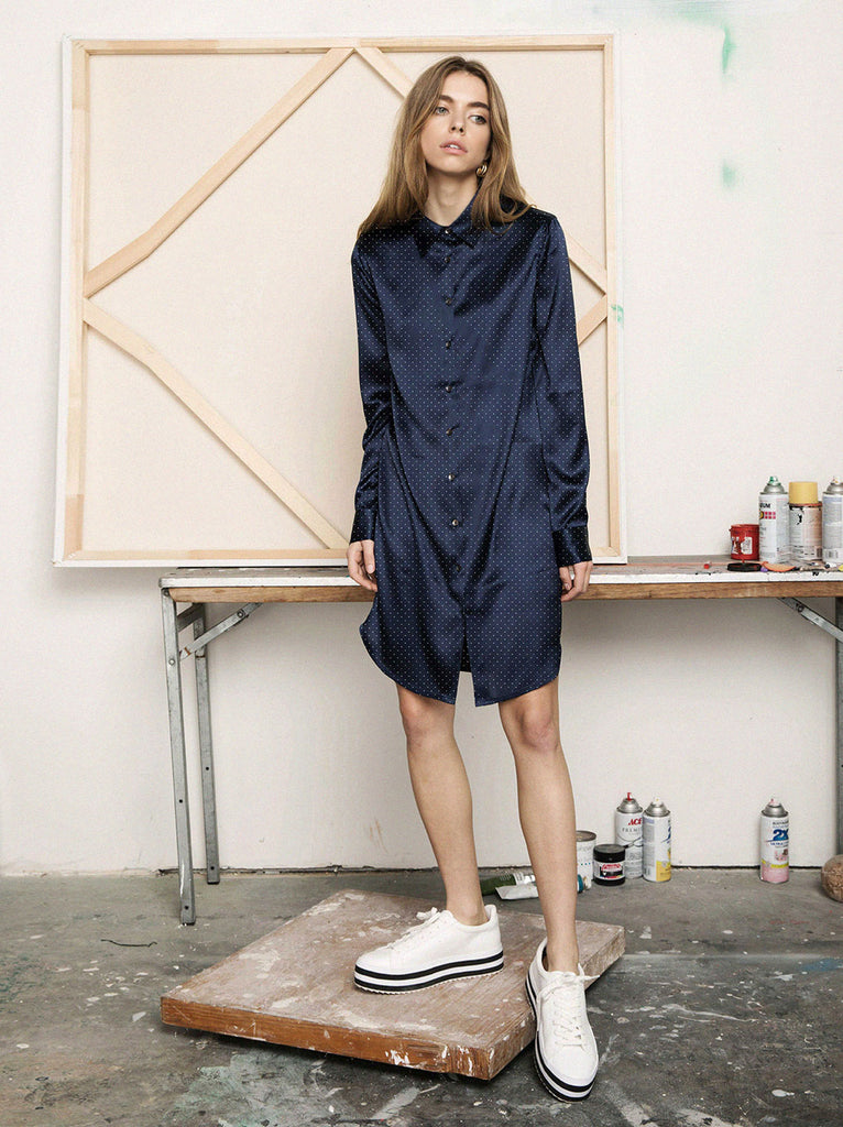 Between The Sheets Shirt Dress