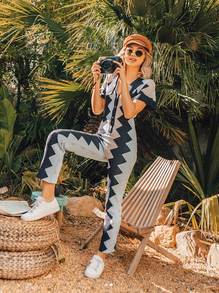The Vetiver Collection | @flamcis | Rockaway Zigzag Jumpsuit