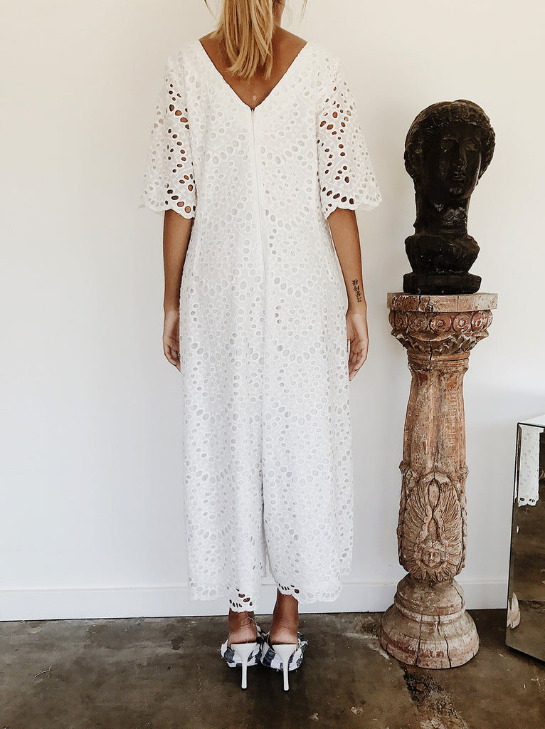 The Vetiver Collection | Halcyon Eyelet Jumpsuit 