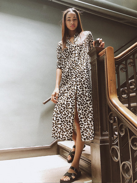 The Vetiver Collection Dance Away Button Up Shirt Dress