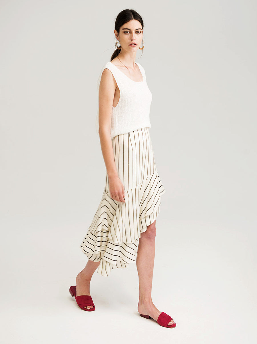 Richards Ruffle Skirt - Vetiver