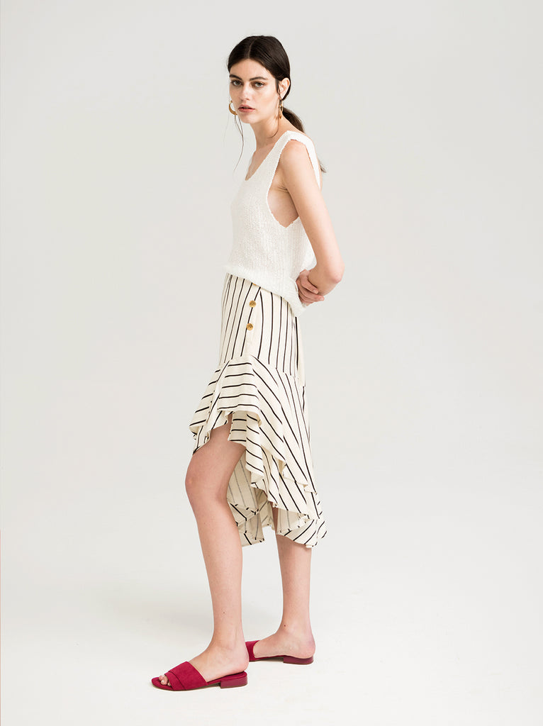 Richards Ruffle Skirt - Vetiver